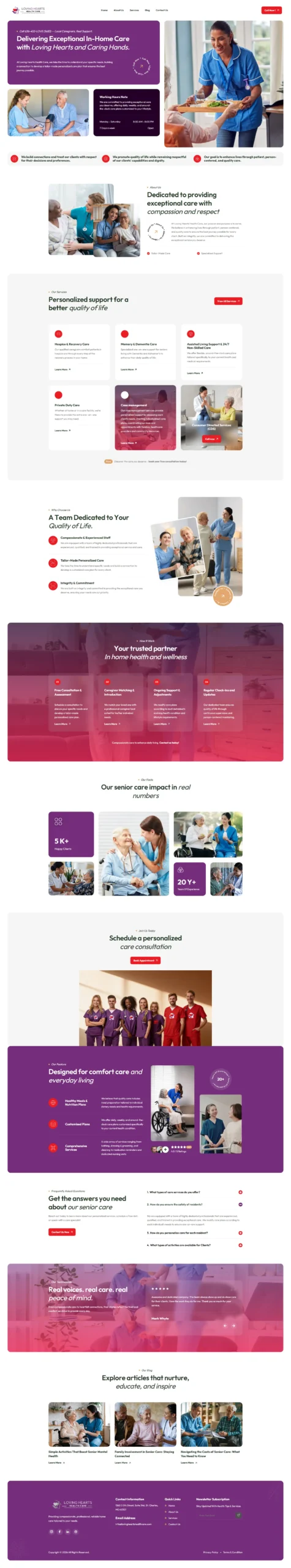 Loving Hearts Healthcare Professional Medical Service Platform - Custom ecommerce site by Md Sumon Ali Akondo